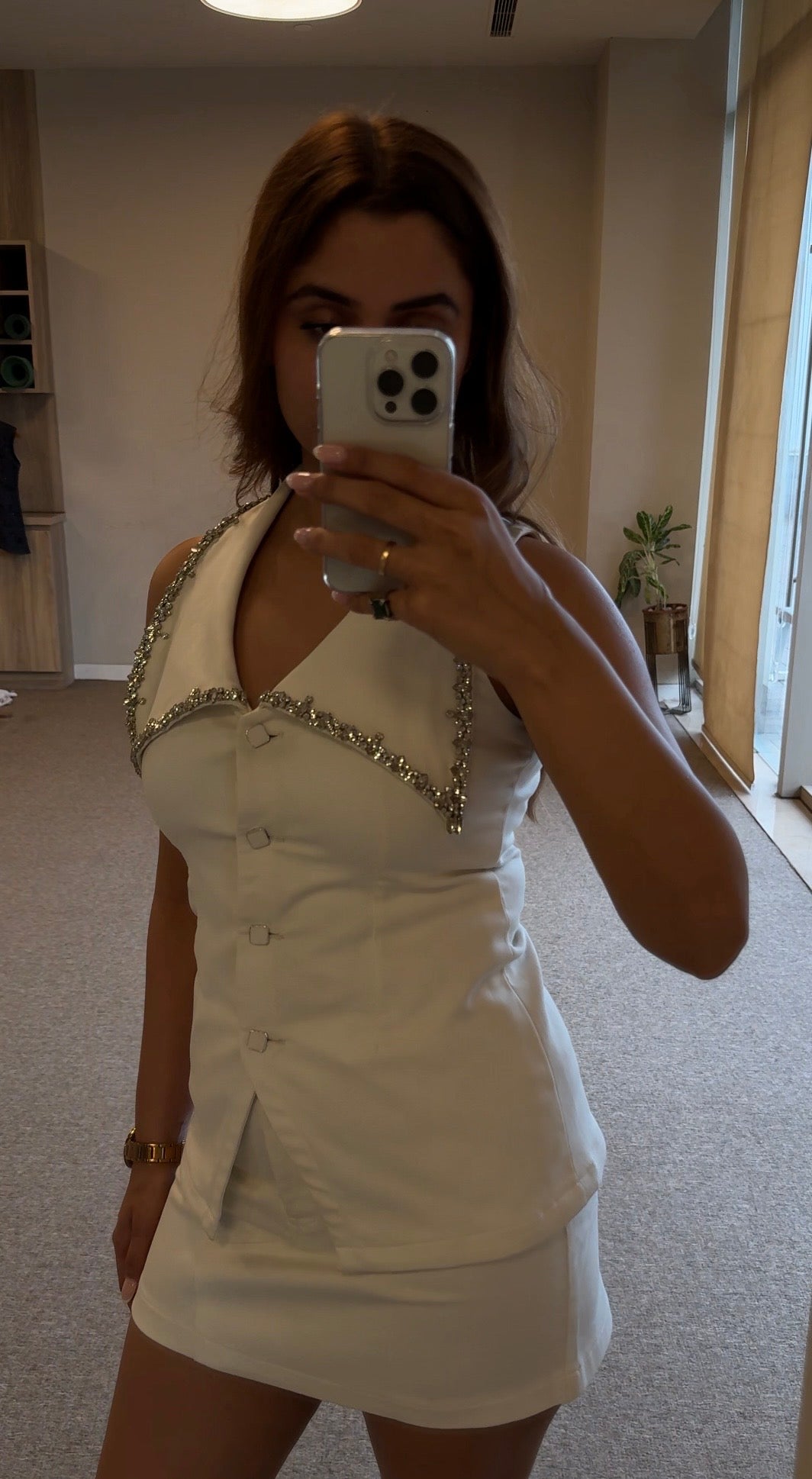 Bijou White Denim Co-ord Set