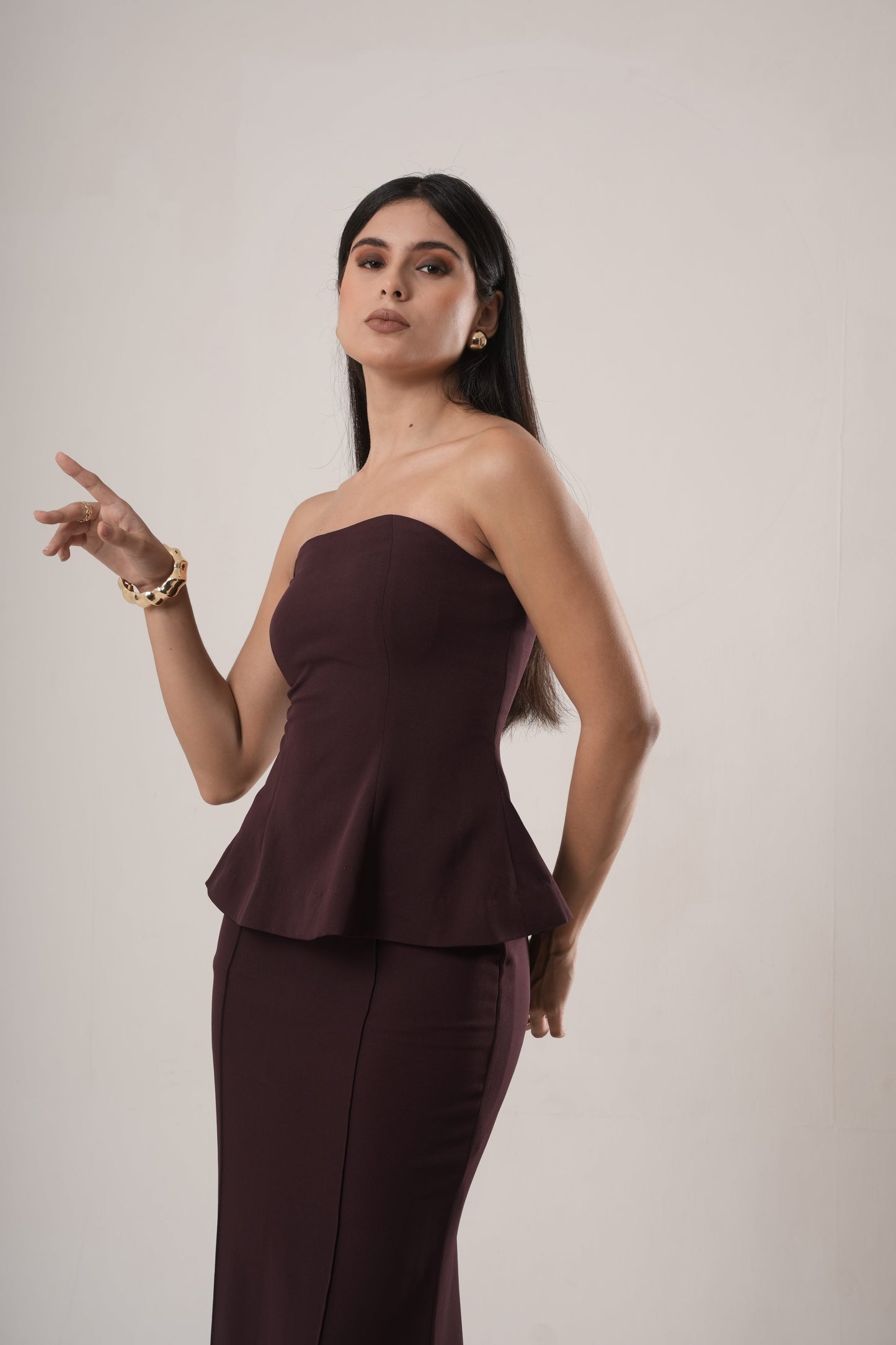Vino Peplum Top