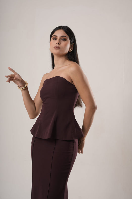 Vino Peplum Top