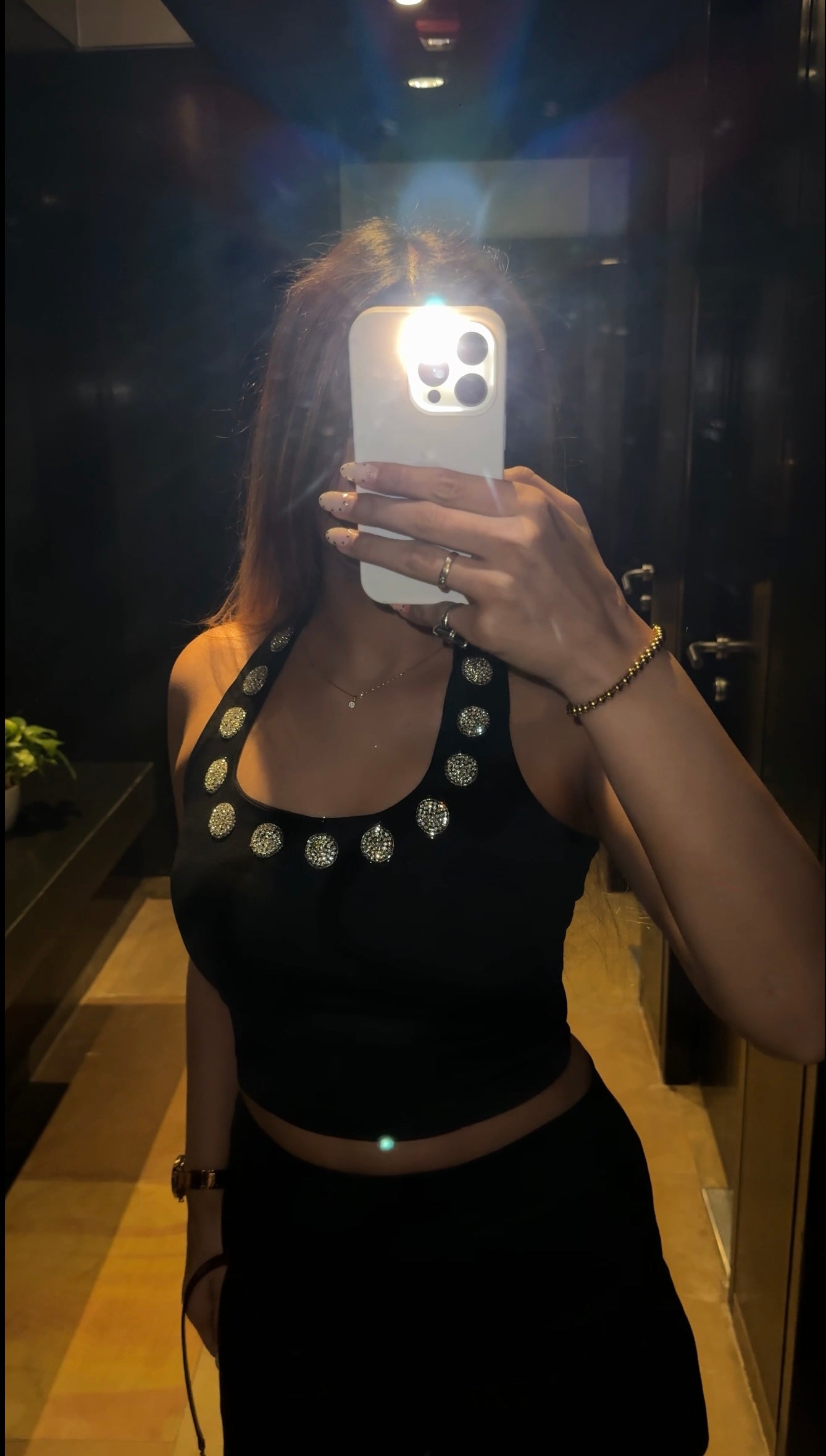 Polka Bling Halter Top