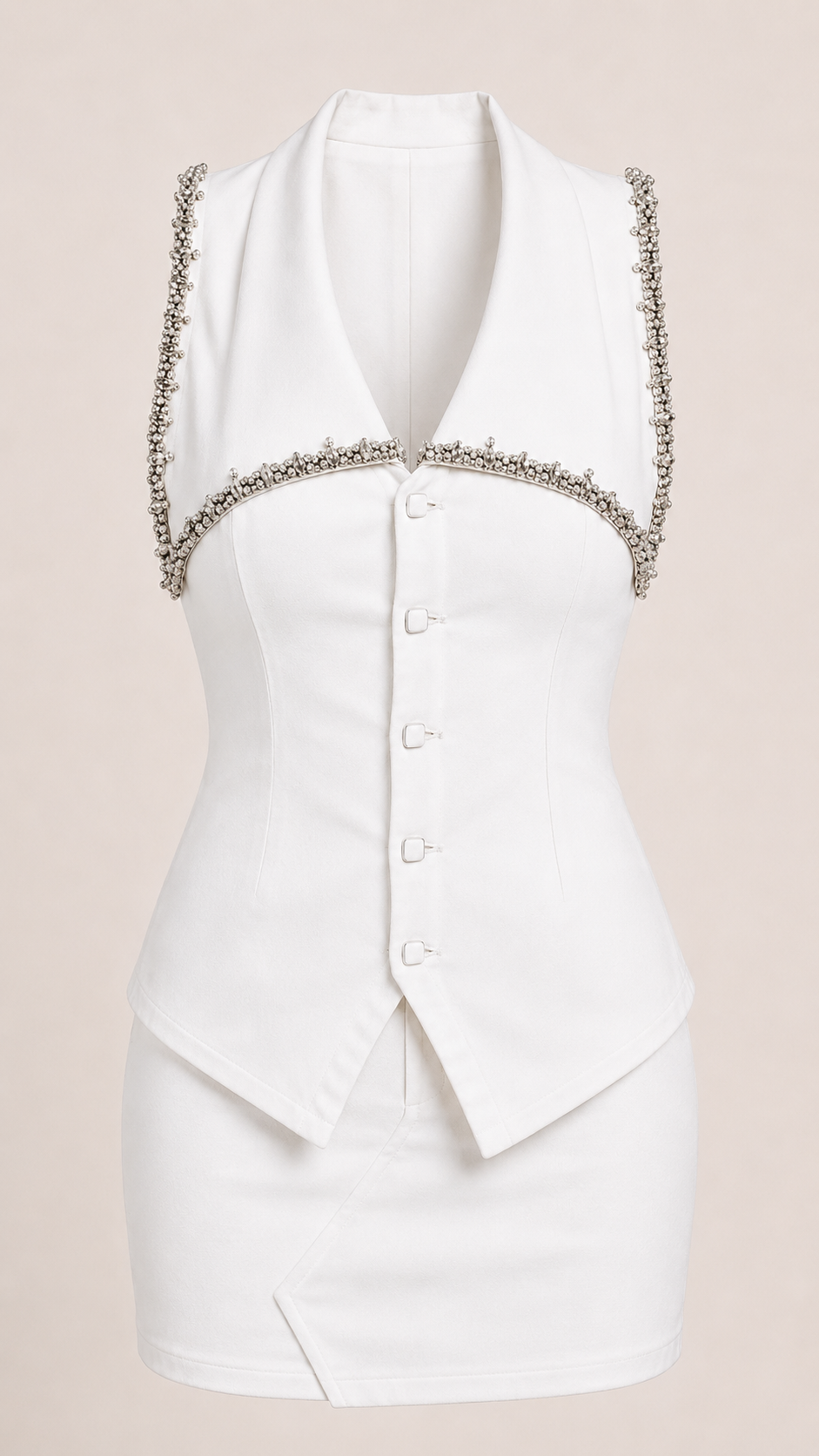 Bijou White Denim Co-ord Set