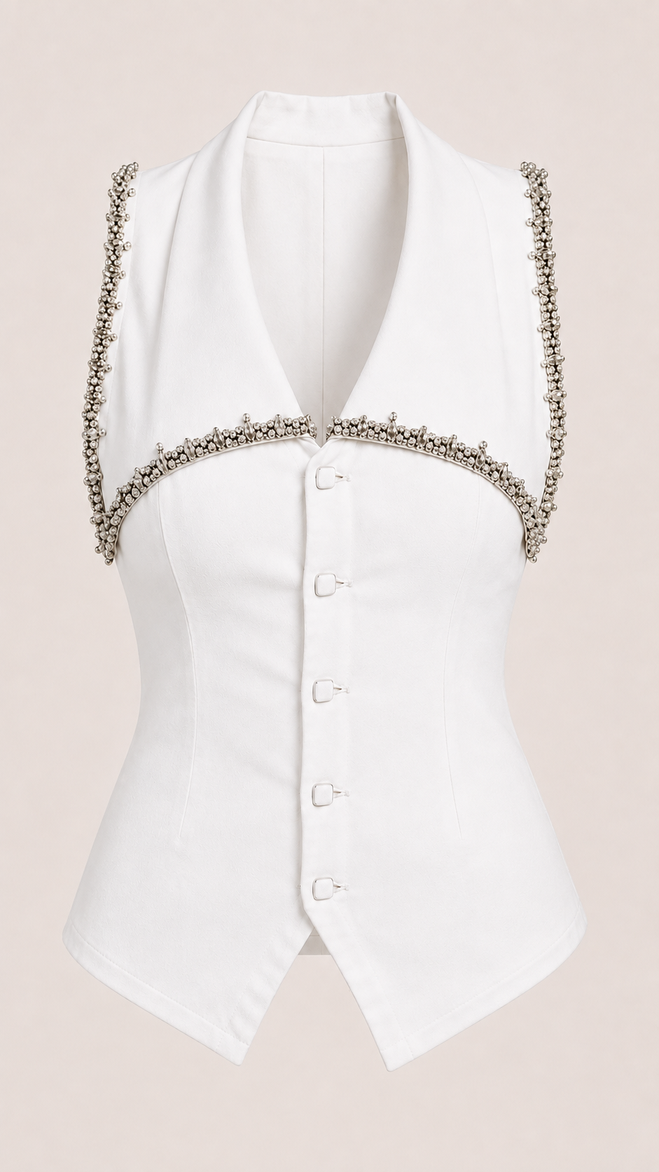 Bijou White Denim Top
