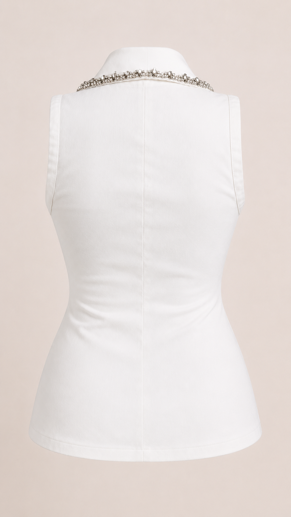 Bijou White Denim Top